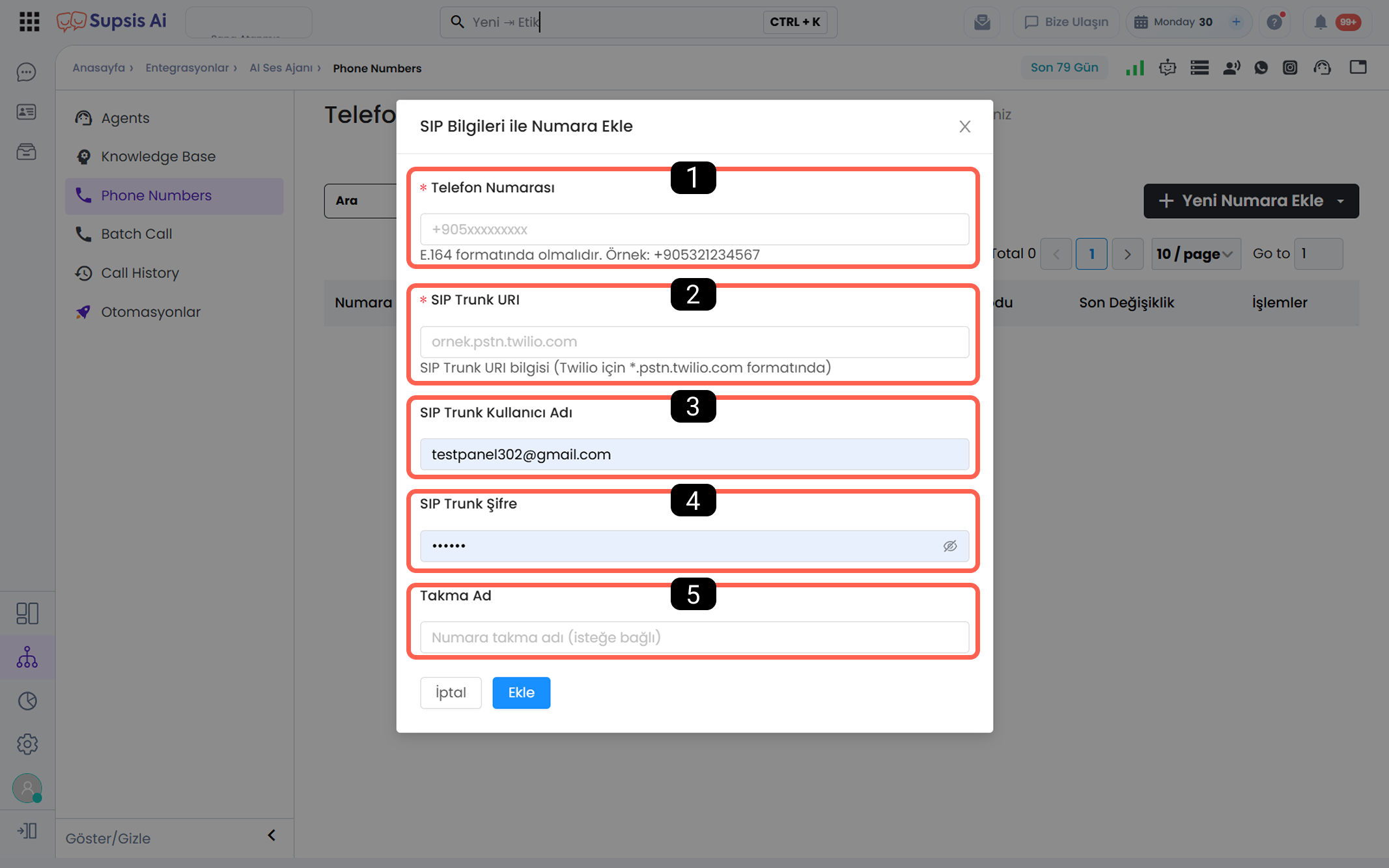 Voice Agent Menu Content - Supsis Documentation