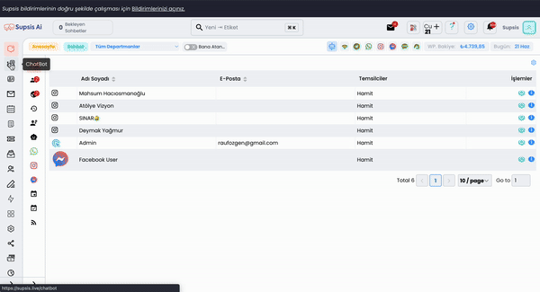 Hazır Chatbot Şablonları