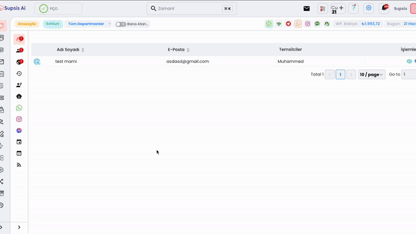 Chatbot Senaryolar Ekranı Genel Görünüm